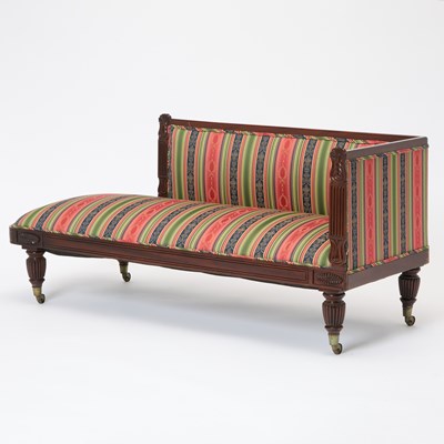 Lot 127 - Regency Style Upholstered Mahogany Settee