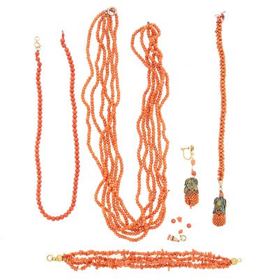 Lot 2257 - Group of Coral Beads and Fragments