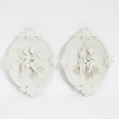 Lot 188 - Pair of Bisque Porcelain Plaques