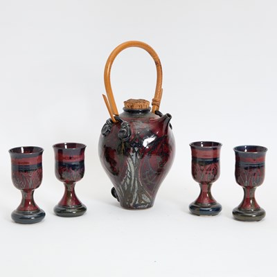 Lot 192 - Glazed Ceramic Wine Jug