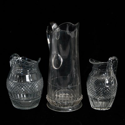 Lot 195 - Group of Three Glass Pitchers
