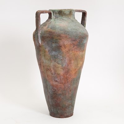 Lot 261 - Glazed Terracotta Amphora Vase