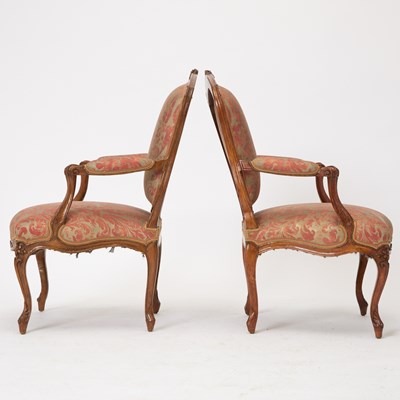 Lot 465 - Set of Four Louis XV Beechwood Fauteuils à la Reine