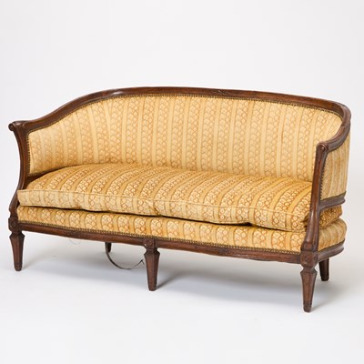 Lot 633 - Italian Neoclassical Carved Walnut Sofa