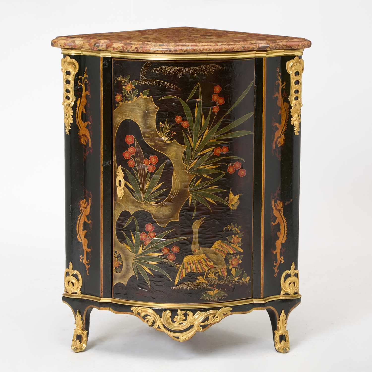 Lot 463 - Louis XV Ormolu-Mounted Lacquer Encoignure