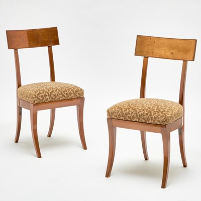 Lot 476 - Pair of Directoire Mahogany Chaises