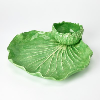 Lot 604 - Dodie Thayer Chip and Dip Bowl and Plate