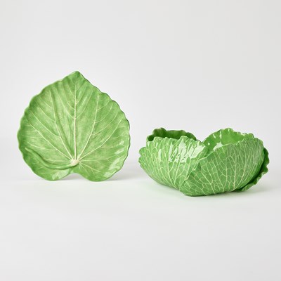 Lot 617 - Dodie Thayer Leaf Shaped Dish and Leaf Shaped Bowl