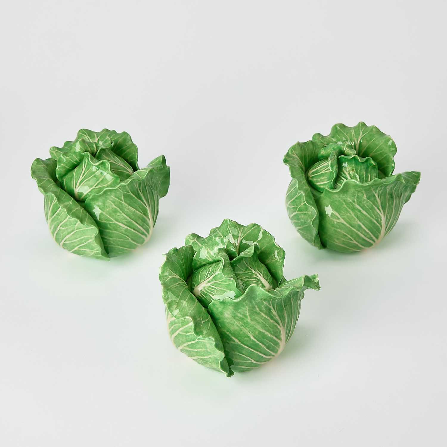 Lot 618 - Three Dodie Thayer Leaf-Form Small Tureens