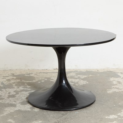 Lot 229 - Black Lacquered Tulip Table