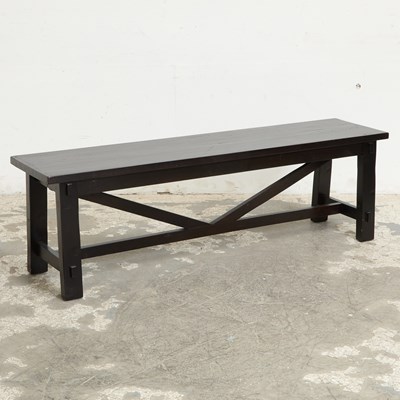 Lot 230 - Black Painted Bench