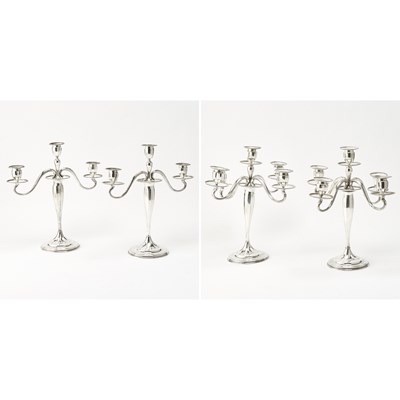Lot 77 - Suite of Tiffany & Co. Sterling Silver Candelabra