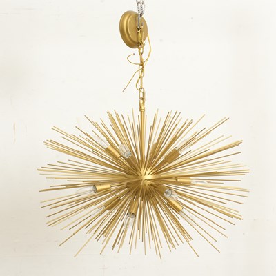 Lot 235 - Mid-Century Modern Gilt Metal Urchin Form Ceiling Light