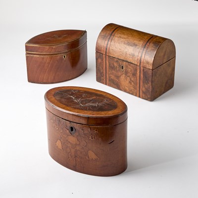 Lot 558 - Group of Three English Tea Caddies