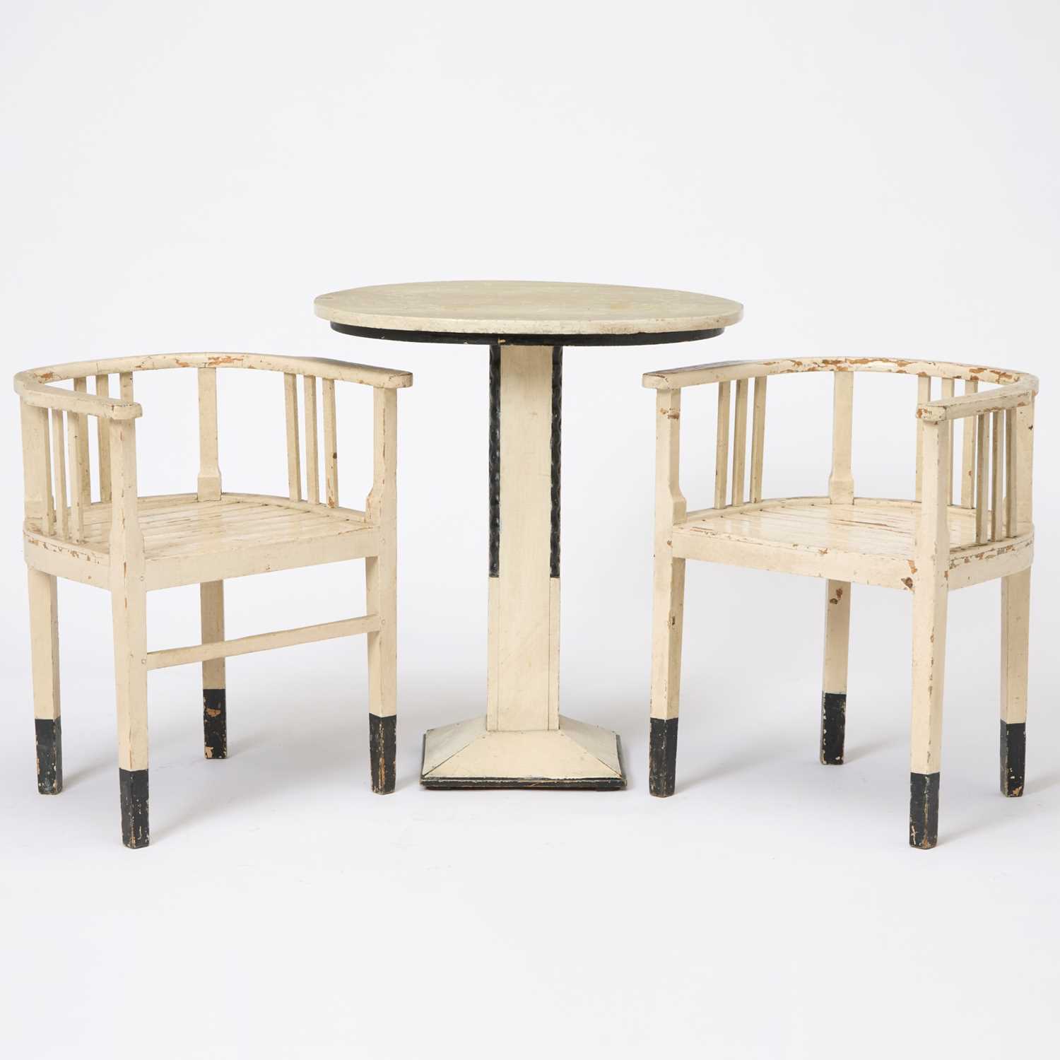 Lot 247 - Henry van de Velde Style White and Black Painted Table
