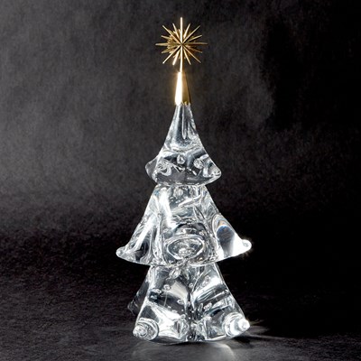 Lot 876 - Steuben 18K Gold-Mounted Glass Christmas Tree