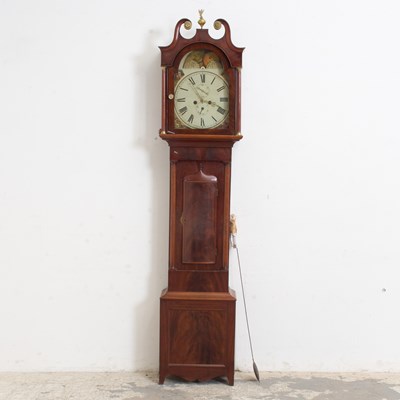 Lot 375 - Mahogany Tall Case Clock