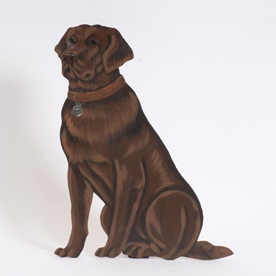 Lot 332 - Painted Wood Dog Silhouette