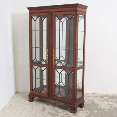 Lot 358 - Chippendale Style Glazed Mahogany Cabinet