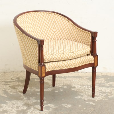 Lot 374 - Hickory Upholstered Tub Chair