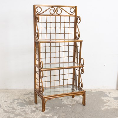 Lot 356 - Scrolled Bamboo Baker's Rack