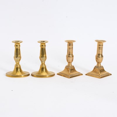 Lot 333 - Group of Six Brass Candlesticks