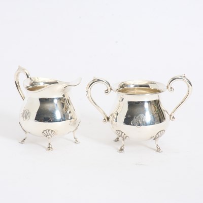 Lot 297 - Preisner Sterling Silver Creamer and Sugar