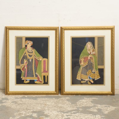 Lot 140 - Pair of Thanjavur Portraits