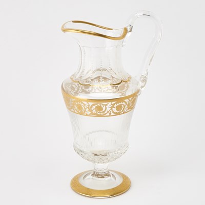Lot 797 - St. Louis Blown Glass "Thistle" Pattern Jug