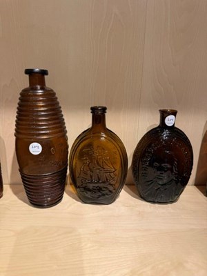 Lot 204 - Large Group of American Glass Bottles and Flasks