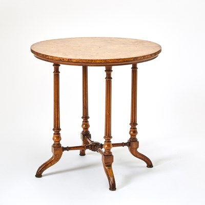 Lot 519 - Napoleon III Burr Walnut and Walnut Side Table