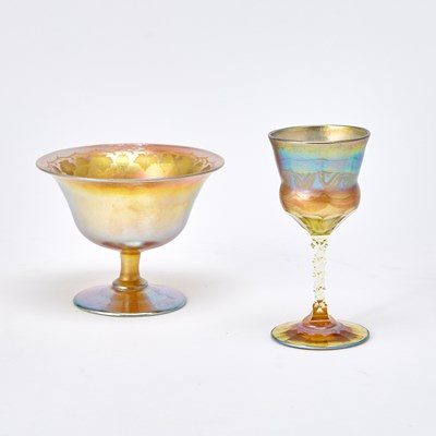 Lot 830 - Two Tiffany Blown Favrile Glass Articles