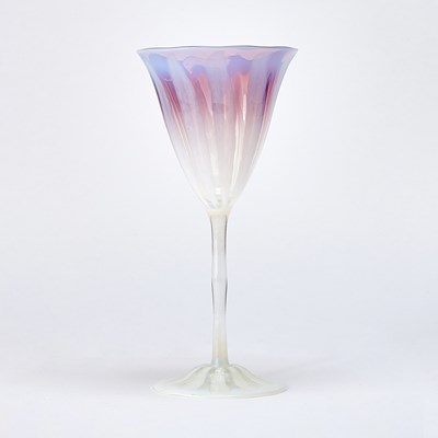 Lot 842 - Tiffany Blown Favrile Glass Pastel Goblet