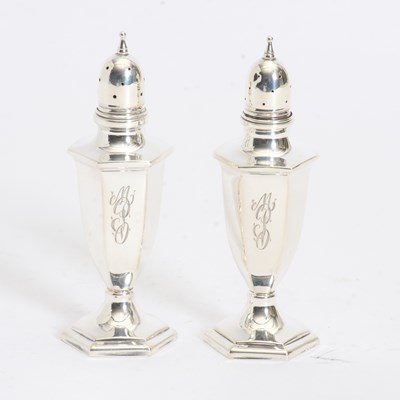 Lot 305 - Pair of Sterling Salt and Pepper Shakers