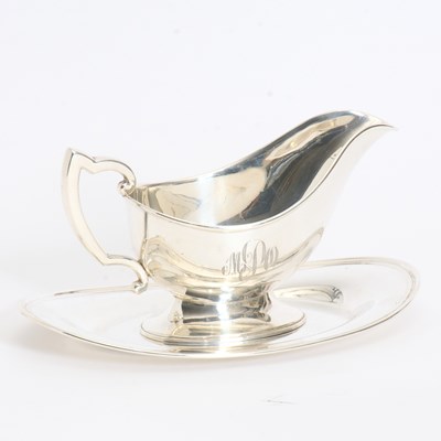 Lot 306 - Fisher Sterling Gravy Boat and Tray