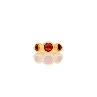 Lot 2014 - Tiffany & Co. Gold, Orange Garnet and Citrine Ring, France