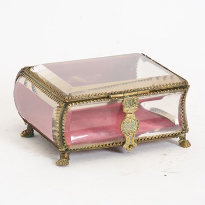 Lot 317 - Glass Book Form Jewelry Case