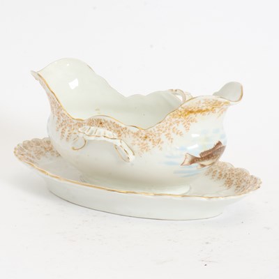 Lot 319 - Porcelain Fish Pattern Gravy Boat
