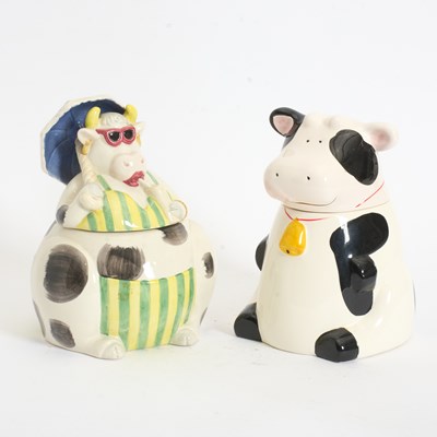 Lot 326 - Two Cow Form Ceramic Jars