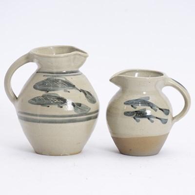 Lot 327 - Two American Salt Glaze Pitchers