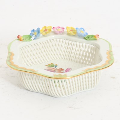 Lot 336 - Herend Porcelain Lattice Bowl