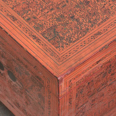Lot 2 - Southeast Asian Style Lacquered Trunk