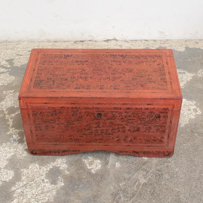 Lot 2 - Southeast Asian Style Lacquered Trunk