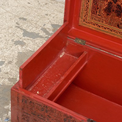 Lot 2 - Southeast Asian Style Lacquered Trunk