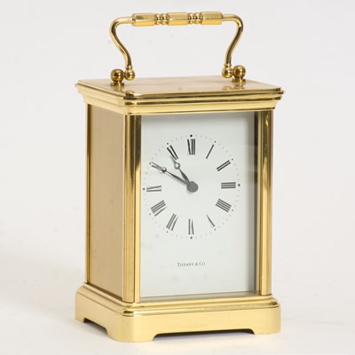 Lot 54 - Tiffany & Co. Brass Carriage Clock