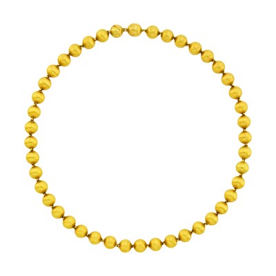 Lot 77 - Mario Buccellati Gold Bead Necklace