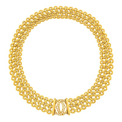 Lot 233 - Cartier Gold and Diamond 'Penelope' Necklace, France
