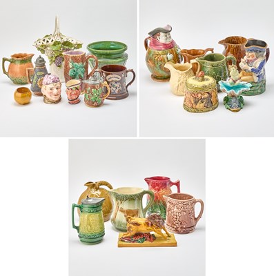 Lot 257 - Group of Aesthetic Movement Majolica Table Articles