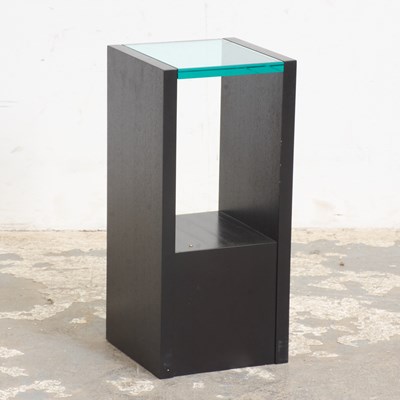 Lot 377 - Modern Ebonized Wood Side Table