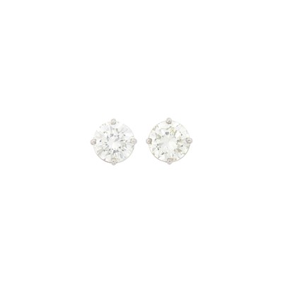 Lot 269 - Pair of Platinum and Diamond Stud Earrings
